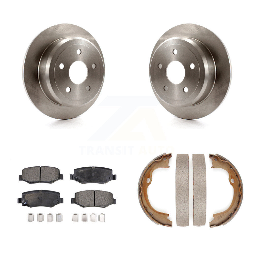 Kit de patins de frein de stationnement, Rotors à disque arrière, plaquettes semi-métalliques, pour Jeep Wrangler J