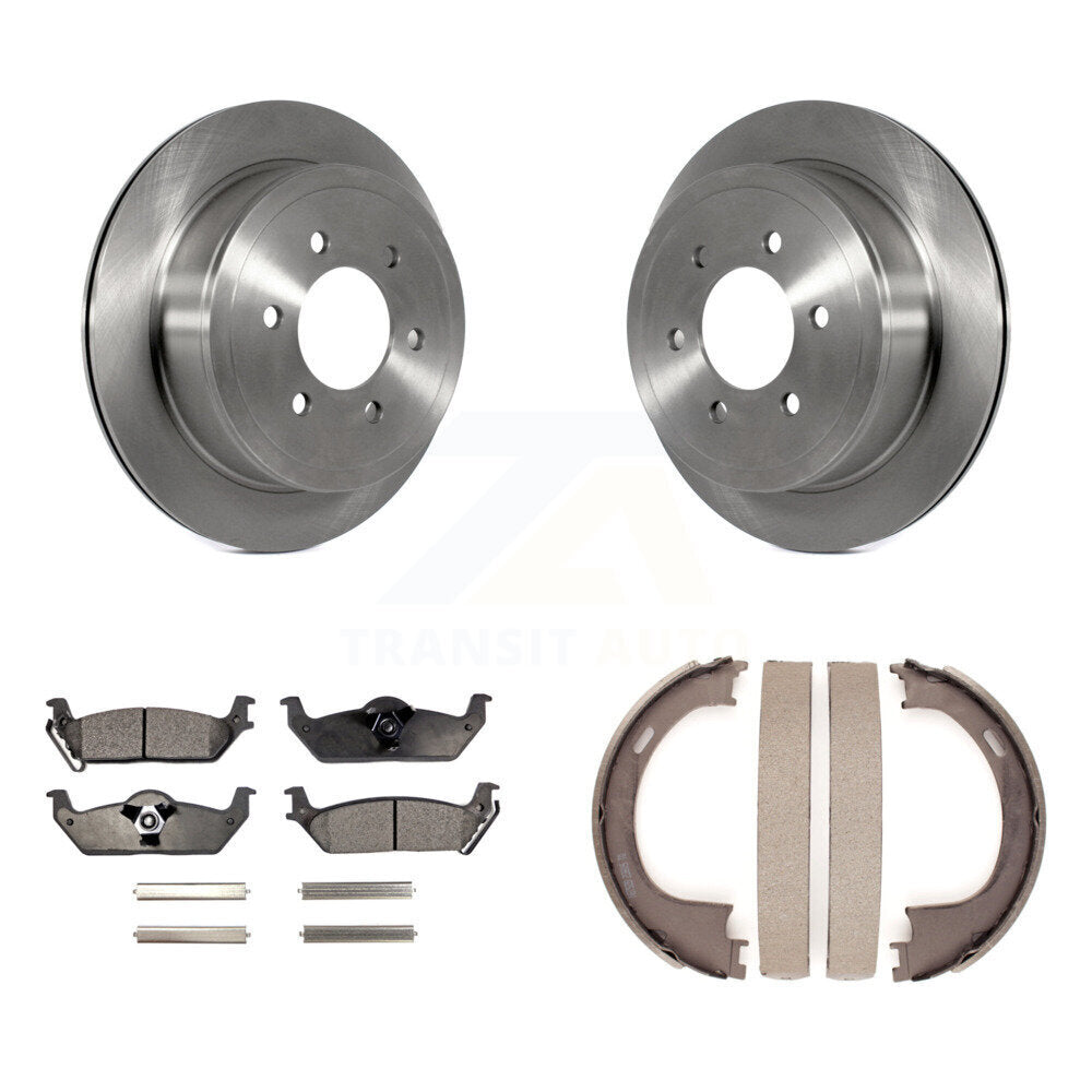 Kit de chaussures de stationnement à plaquettes semi-métalliques, Rotors à disque arrière, pour Ford F-150 Lincoln LT