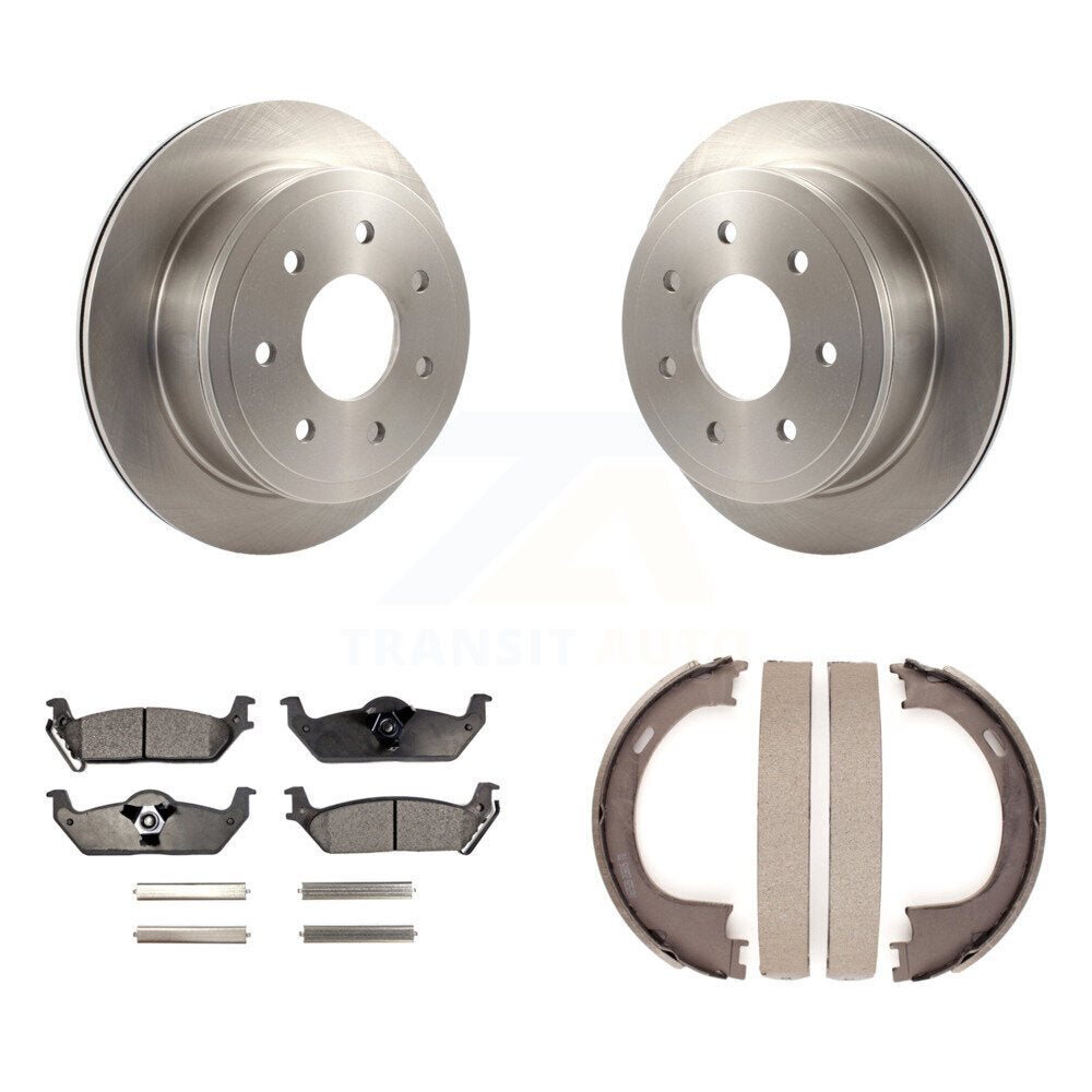 Kit de chaussures de stationnement à plaquettes semi-métalliques, Rotors à disque arrière, pour Ford F-150 Lincoln LT