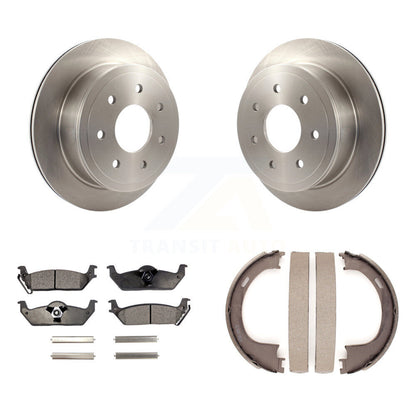 Kit de chaussures de stationnement à plaquettes semi-métalliques, Rotors à disque arrière, pour Ford F-150 Lincoln LT