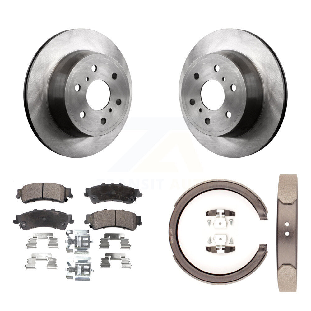 Kit de plaquettes semi-métalliques et de patins de frein de stationnement pour rotors de disque arrière K8F-104698