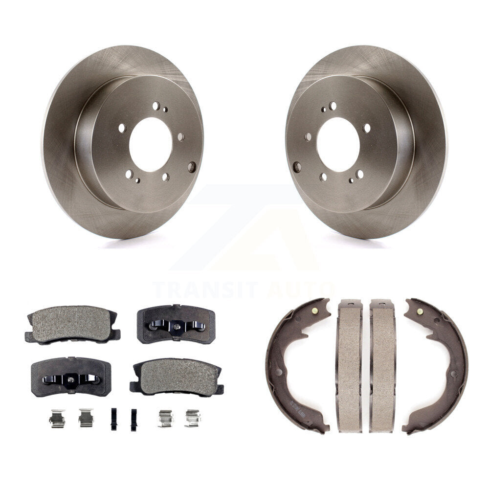 Kit de plaquettes semi-métalliques et de chaussures de stationnement pour rotors de disque arrière, pour Mitsubishi Lancer