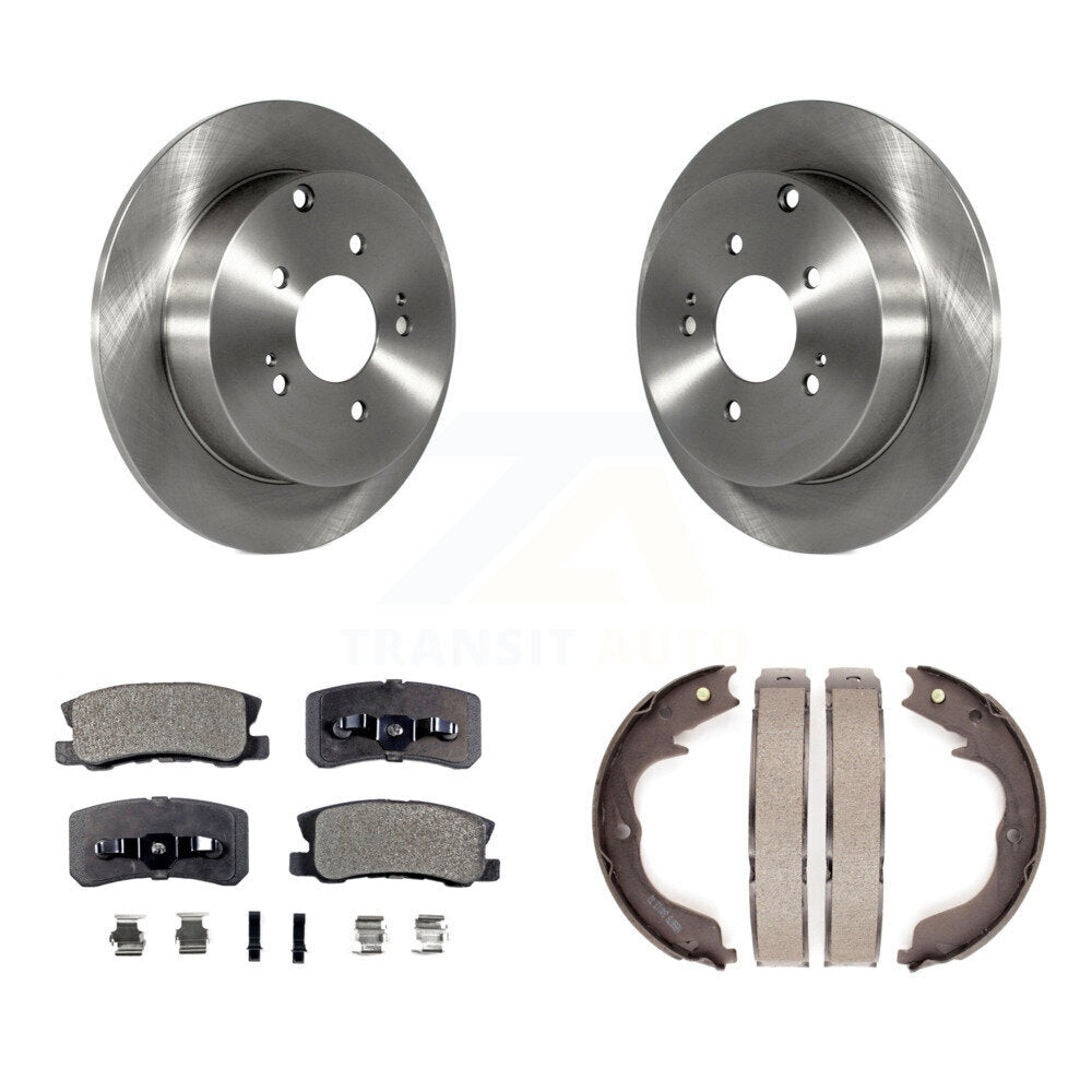 Kit de plaquettes semi-métalliques et de chaussures de stationnement pour rotors de disque arrière, pour Mitsubishi Endeavour
