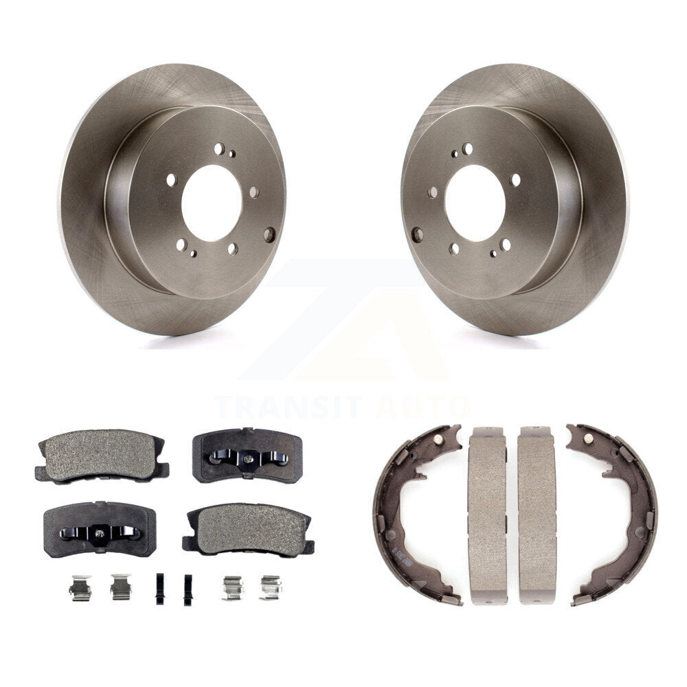 Kit de plaquettes semi-métalliques et de chaussures de stationnement pour rotors de disque arrière, pour Mitsubishi Outlande