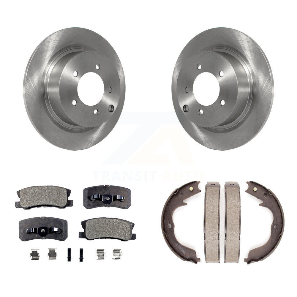 Kit de plaquettes semi-métalliques et de chaussures de stationnement pour rotors de disque arrière, pour Mitsubishi Outlande