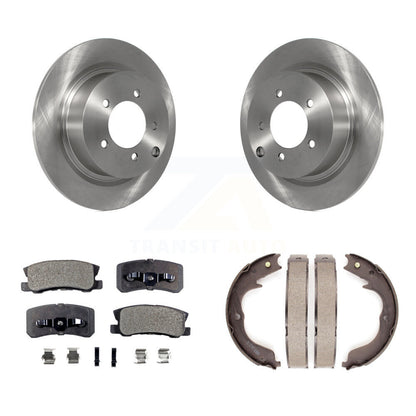Kit de plaquettes semi-métalliques et de chaussures de stationnement pour rotors de disque arrière, pour Mitsubishi Outlande