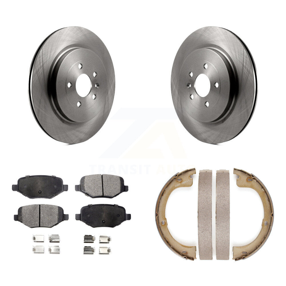 Kit de plaquettes semi-métalliques et de patins de frein de stationnement pour rotors de disque arrière, pour Lincoln MKT