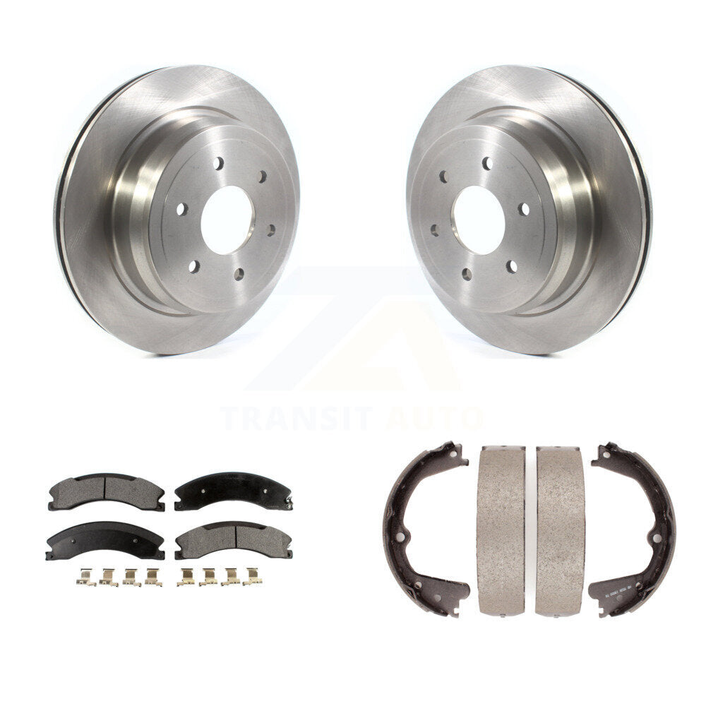 Kit de chaussures de stationnement avec disques semi-métalliques, Rotors à disque arrière, pour Nissan TITAN XD 16-19