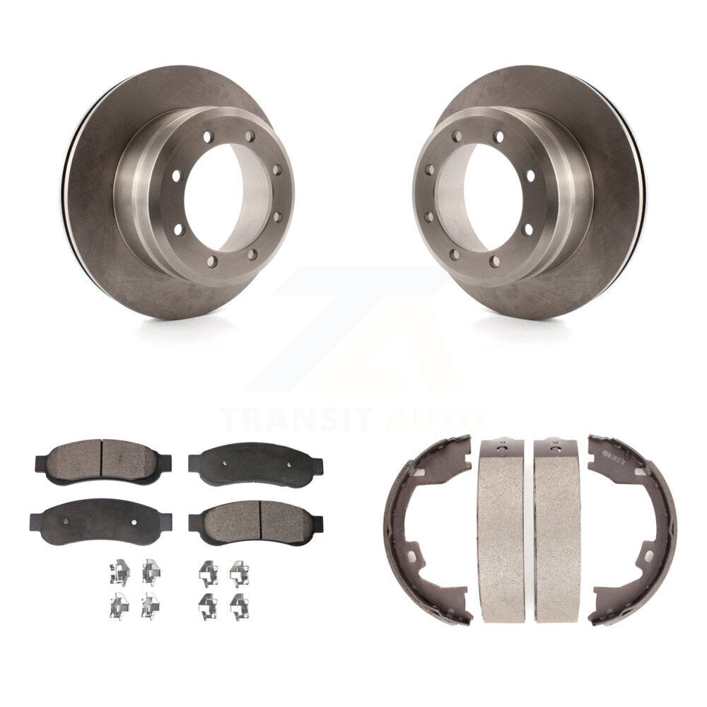 Kit de chaussures de stationnement à plaquettes semi-métalliques, Rotors à disque arrière, pour Ford F-350 Super Duty