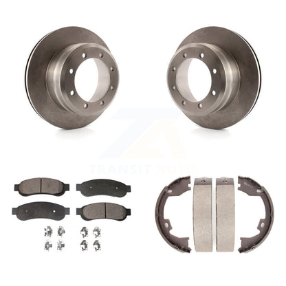 Kit de chaussures de stationnement à plaquettes semi-métalliques, Rotors à disque arrière, pour Ford F-350 Super Duty