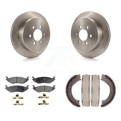 Kit de plaquettes semi-métalliques et de chaussures de stationnement pour rotors de disque arrière, pour Dodge Durang 2003