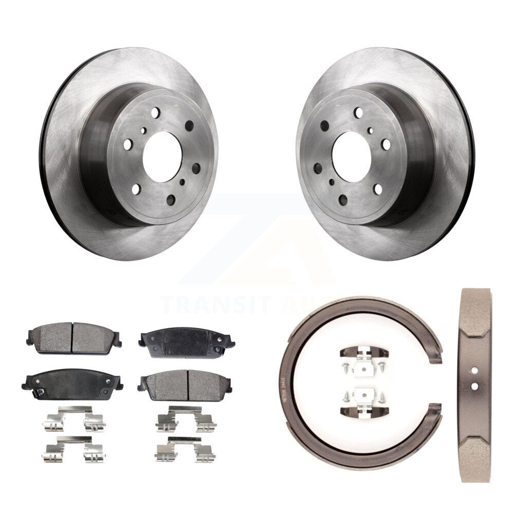 Kit de plaquettes semi-métalliques et de chaussures de stationnement, Rotors à disque arrière, pour Chevrolet GMC Sierr