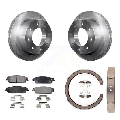 Kit de plaquettes semi-métalliques et de patins de frein de stationnement pour rotors de disque arrière K8F-104735