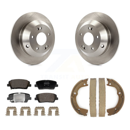 Kit de plaquettes semi-métalliques et de chaussures de stationnement, Rotors à disque arrière, pour Hyundai Santa Fe Ki