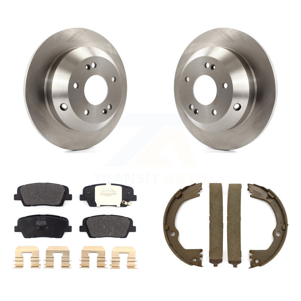 Kit de chaussures de stationnement à plaquettes semi-métalliques, Rotors à disque arrière, pour Hyundai Santa Fe Spor