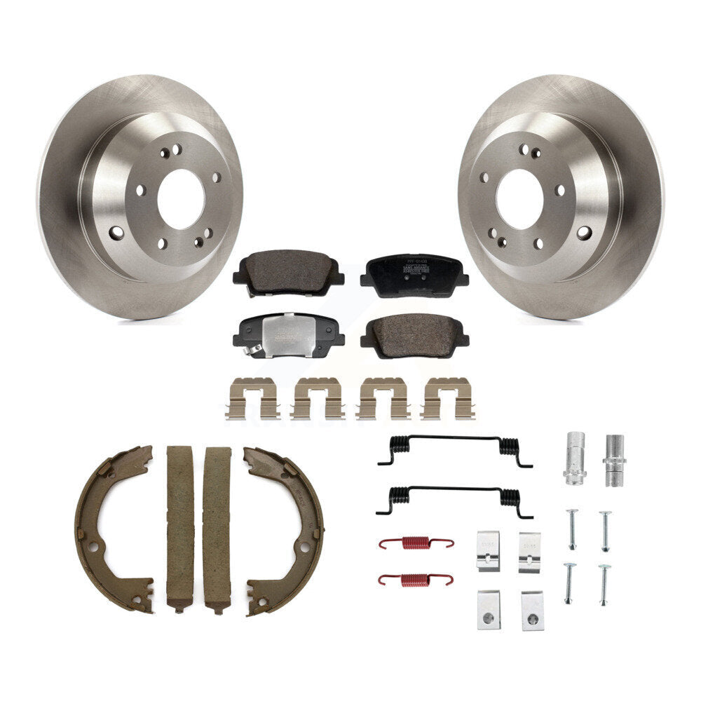 Kit de quincaillerie pour chaussures de stationnement, Rotors à disque arrière, plaquettes semi-métalliques, pour Hyundai Sant