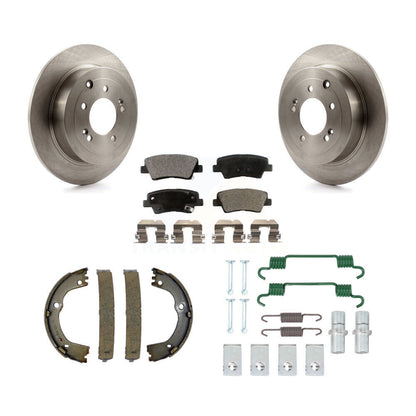 Rotors à disque arrière, plaquettes semi-métalliques, chaussures de stationnement et Kit de matériel pour Hyundai Ki