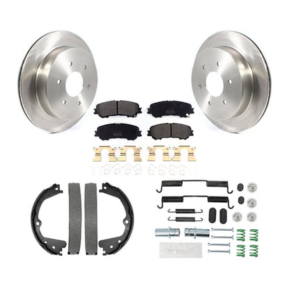 Kit de quincaillerie pour chaussures de stationnement, Rotors à disque arrière, plaquettes semi-métalliques, pour Nissan TITAN