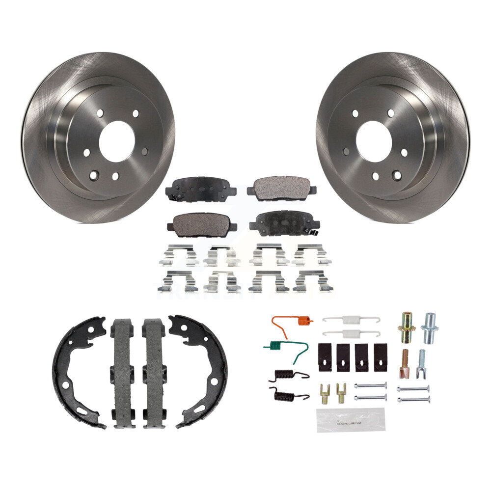 Kit de quincaillerie pour chaussures de stationnement, Rotors à disque arrière, plaquettes semi-métalliques, pour Nissan Rogue
