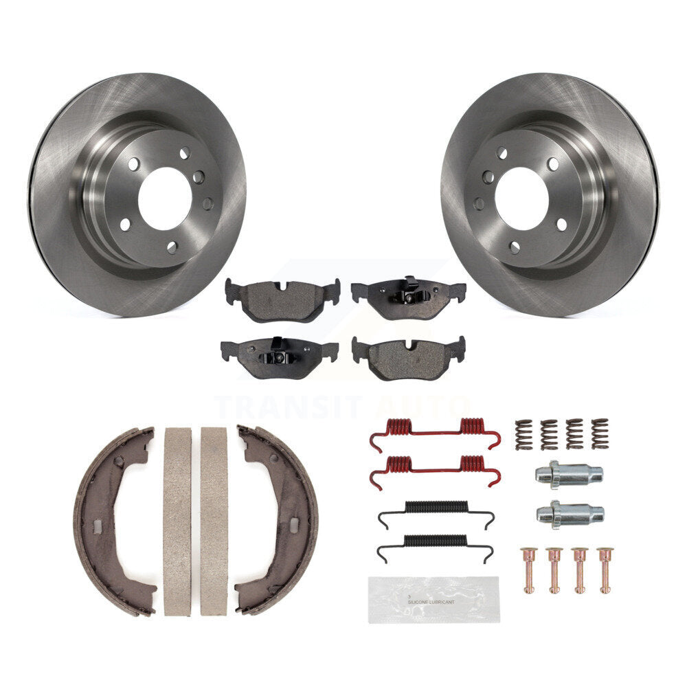 Kit de quincaillerie pour chaussures de stationnement, Rotors à disque arrière, plaquettes semi-métalliques, pour BMW 328i 325