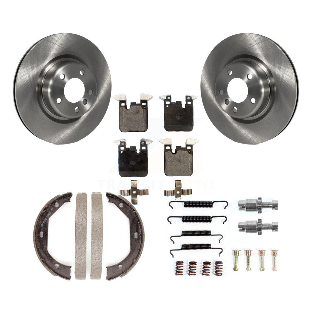 Rotors à disque arrière, patins semi-métalliques, chaussures de stationnement et Kit de quincaillerie pour BMW 428i