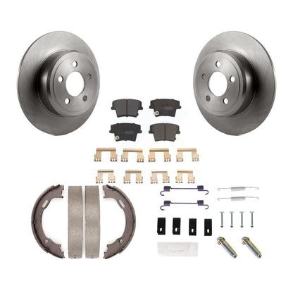 Rotors de disque arrière, patins semi-métalliques, chaussures de stationnement et Kit de quincaillerie pour Dodge 30