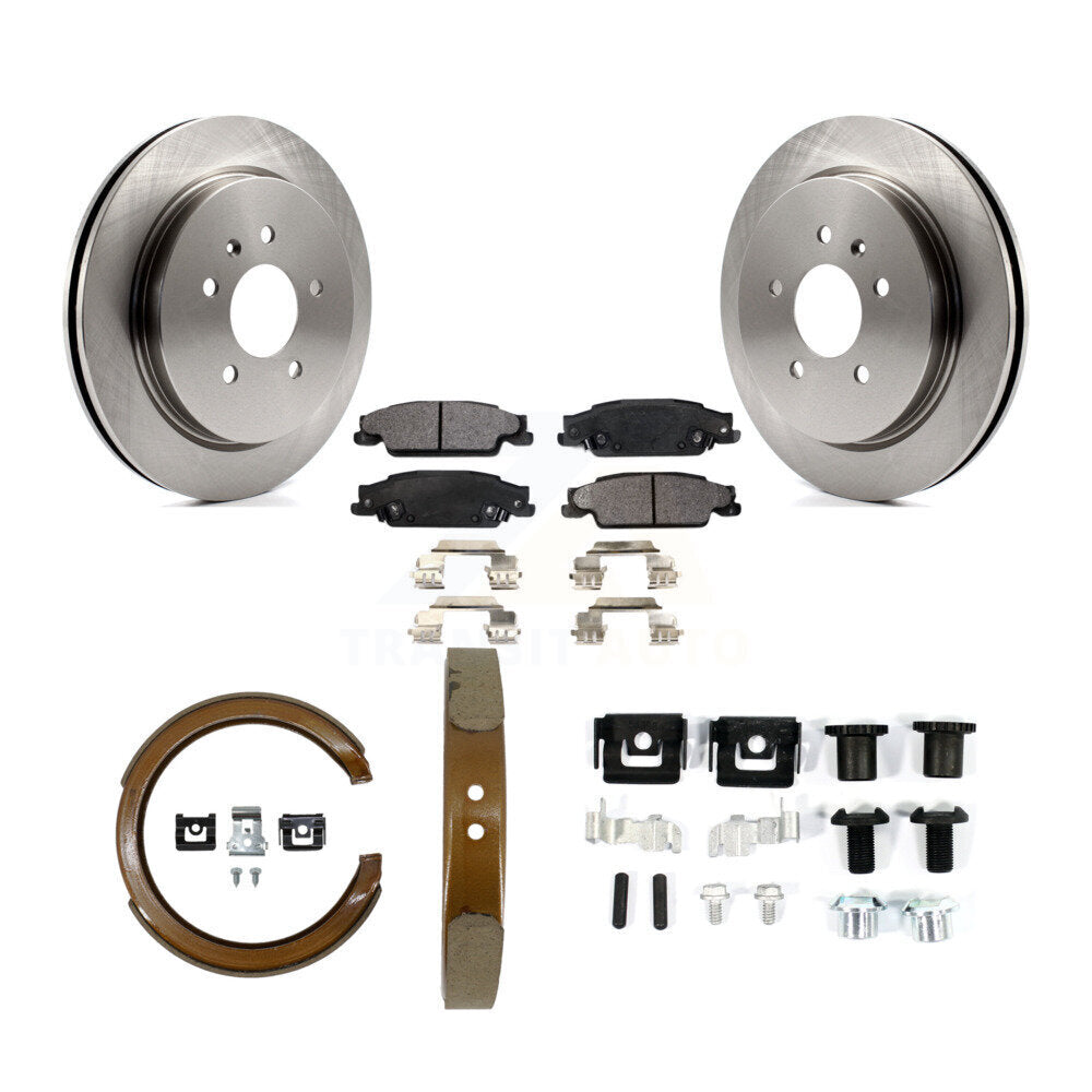 Kit de quincaillerie pour chaussures de stationnement, Rotors à disque arrière, plaquettes semi-métalliques, pour Cadillac CTS