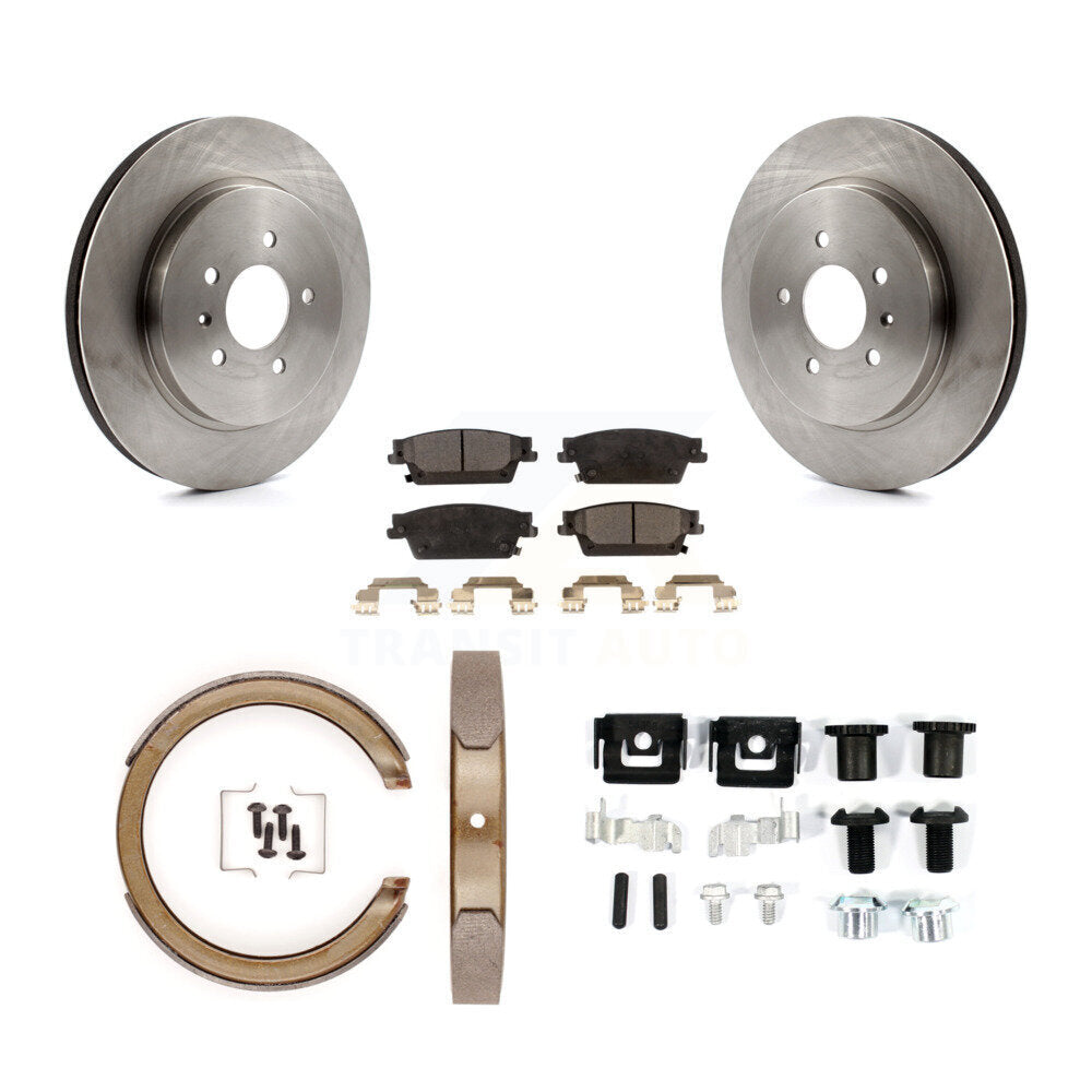 Kit de quincaillerie pour chaussures de stationnement, Rotors à disque arrière, plaquettes semi-métalliques, pour Cadillac STS