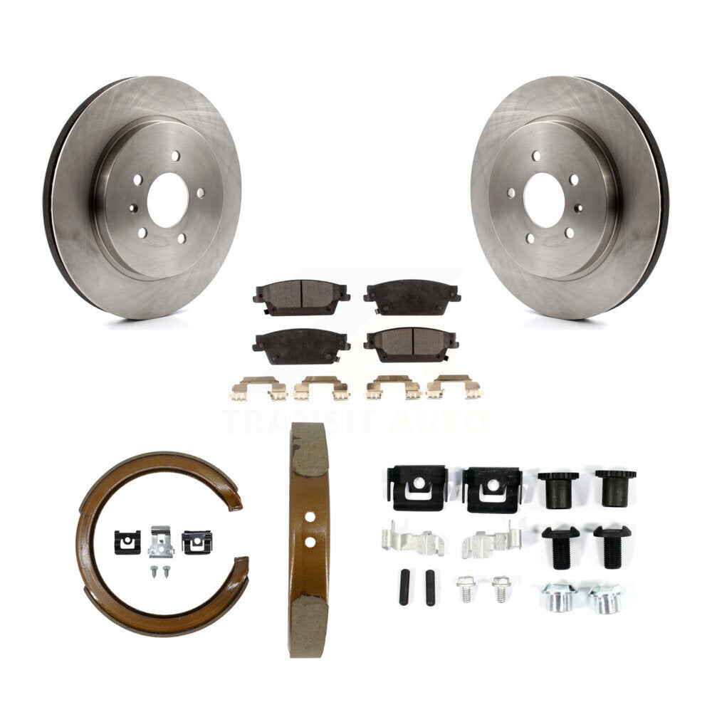 Kit de quincaillerie pour chaussures de stationnement, Rotors à disque arrière, plaquettes semi-métalliques, pour Cadillac CTS
