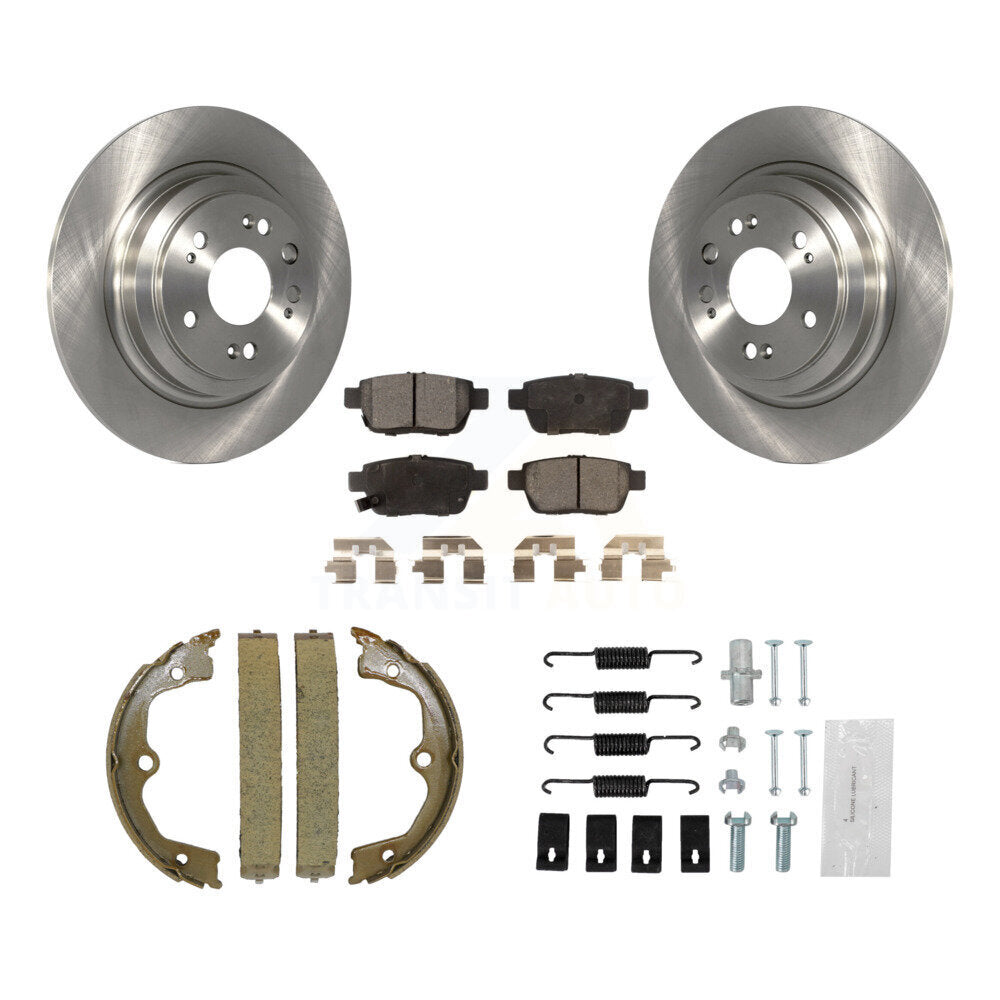 Rotors à disque arrière, patins semi-métalliques, chaussures de stationnement et Kit de quincaillerie pour Acura TL