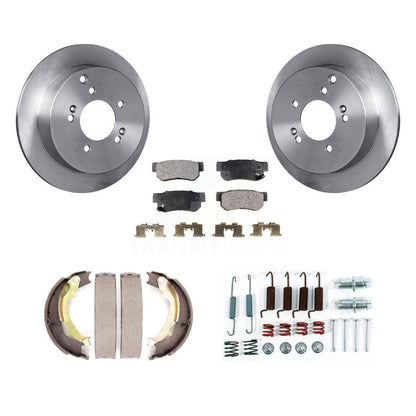 Rotors à disque arrière plaquettes semi-métalliques chaussures de frein de stationnement et Kit de matériel pour