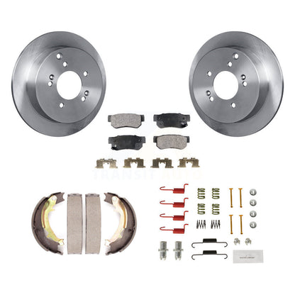 Rotors à disque arrière, plaquettes semi-métalliques, chaussures de stationnement et Kit de matériel pour Hyundai Ki