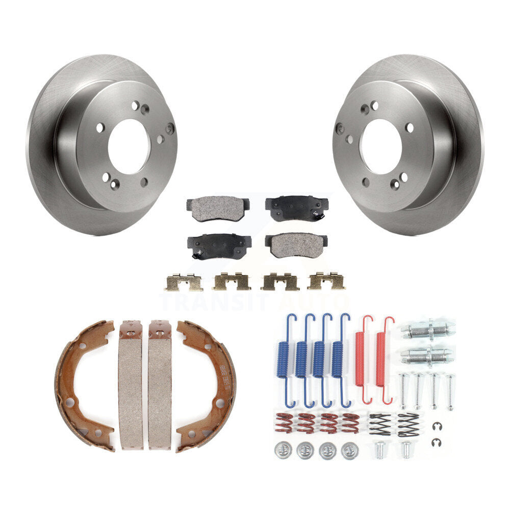 Rotors à disque arrière, plaquettes semi-métalliques, chaussures de stationnement et Kit de matériel pour Kia Optima
