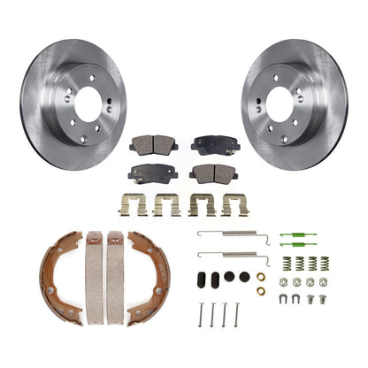 Rotors à disque arrière plaquettes semi-métalliques chaussures de frein de stationnement et Kit de matériel pour