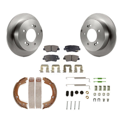 Rotors à disque arrière plaquettes semi-métalliques chaussures de frein de stationnement et Kit de matériel pour