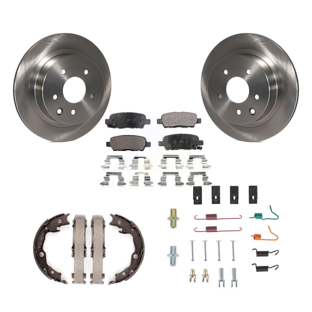 Kit de quincaillerie pour chaussures de stationnement, Rotors à disque arrière, plaquettes semi-métalliques, pour Nissan Rogue