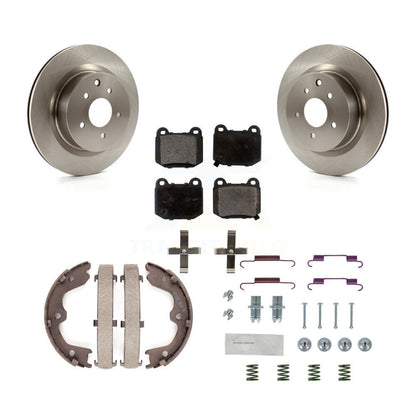 Rotors à disque arrière, plaquettes semi-métalliques, chaussures de stationnement et Kit de matériel pour Nissan 350