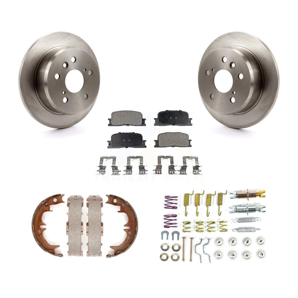 Kit de quincaillerie pour chaussures de stationnement, Rotors à disque arrière, plaquettes semi-métalliques, pour Toyota Camry