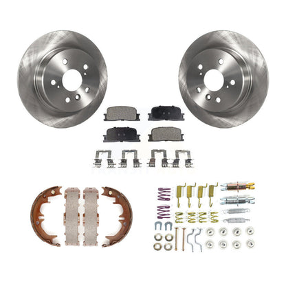 Rotors à disque arrière plaquettes semi-métalliques chaussures de frein de stationnement et Kit de matériel pour