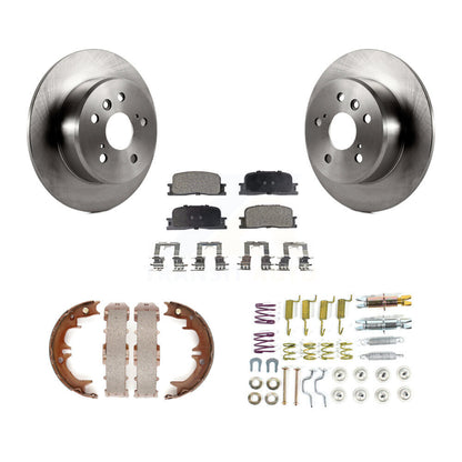 Rotors à disque arrière plaquettes semi-métalliques chaussures de frein de stationnement et Kit de matériel pour