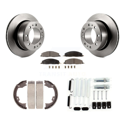 Rotors à disque arrière, patins semi-métalliques, chaussures de stationnement et Kit de quincaillerie pour Ram 1500
