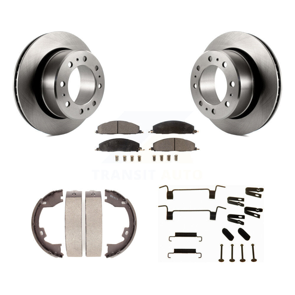 Kit de quincaillerie pour chaussures de stationnement, Rotors à disque arrière, plaquettes semi-métalliques, pour Ram 3500 250
