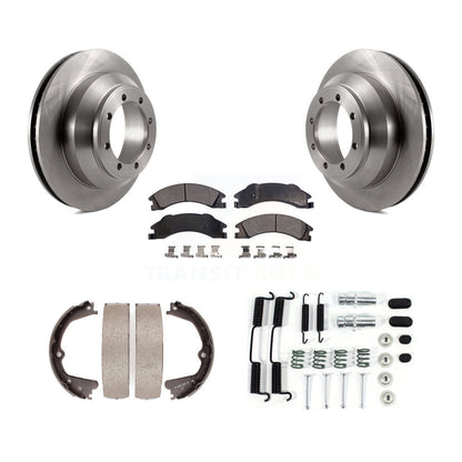 Rotors à disque arrière plaquettes semi-métalliques chaussures de frein de stationnement et Kit de matériel pour