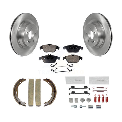 Rotors à disque arrière plaquettes semi-métalliques chaussures de frein de stationnement et Kit de matériel pour