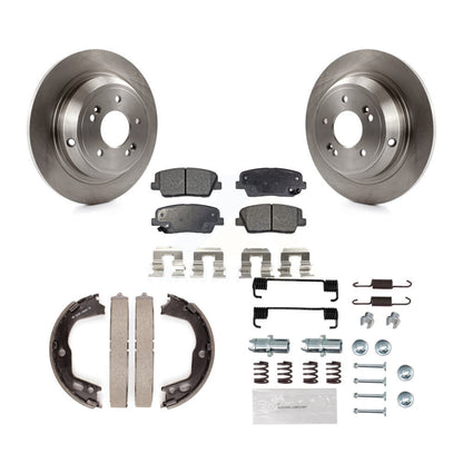 Rotors à disque arrière plaquettes semi-métalliques chaussures de frein de stationnement et Kit de matériel pour