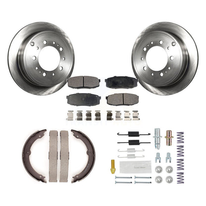 Kit de quincaillerie pour chaussures de stationnement, Rotors à disque arrière, plaquettes semi-métalliques, pour Toyota Tundr