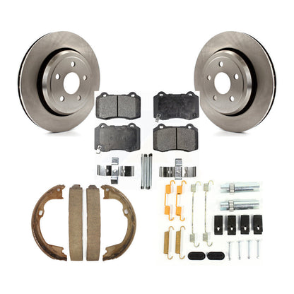 Rotors à disque arrière, plaquettes semi-métalliques, chaussures de stationnement et Kit de matériel pour Jeep Grand