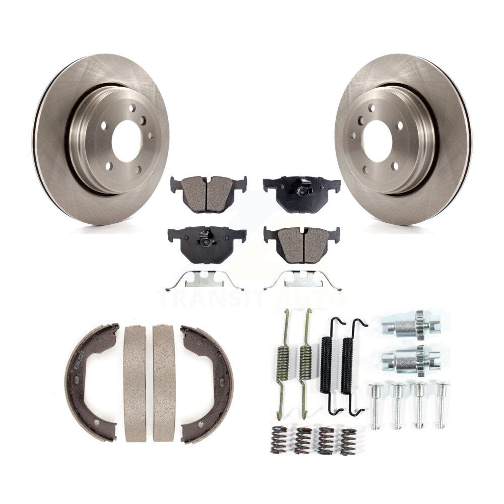 Kit de quincaillerie pour chaussures de stationnement, Rotors à disque arrière, plaquettes semi-métalliques, pour BMW 530i 525