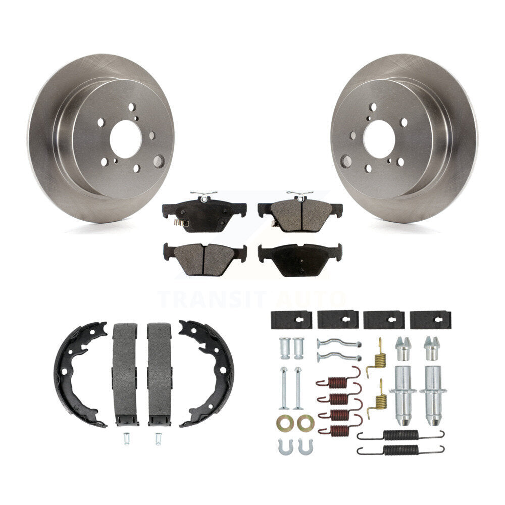 Rotors à disque arrière plaquettes semi-métalliques chaussures de frein de stationnement et Kit de matériel pour