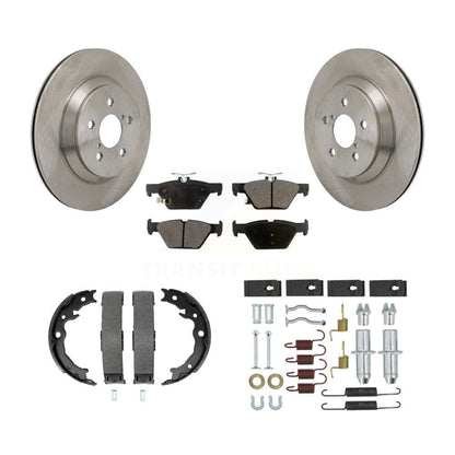 Rotors à disque arrière plaquettes semi-métalliques chaussures de frein de stationnement et Kit de matériel pour